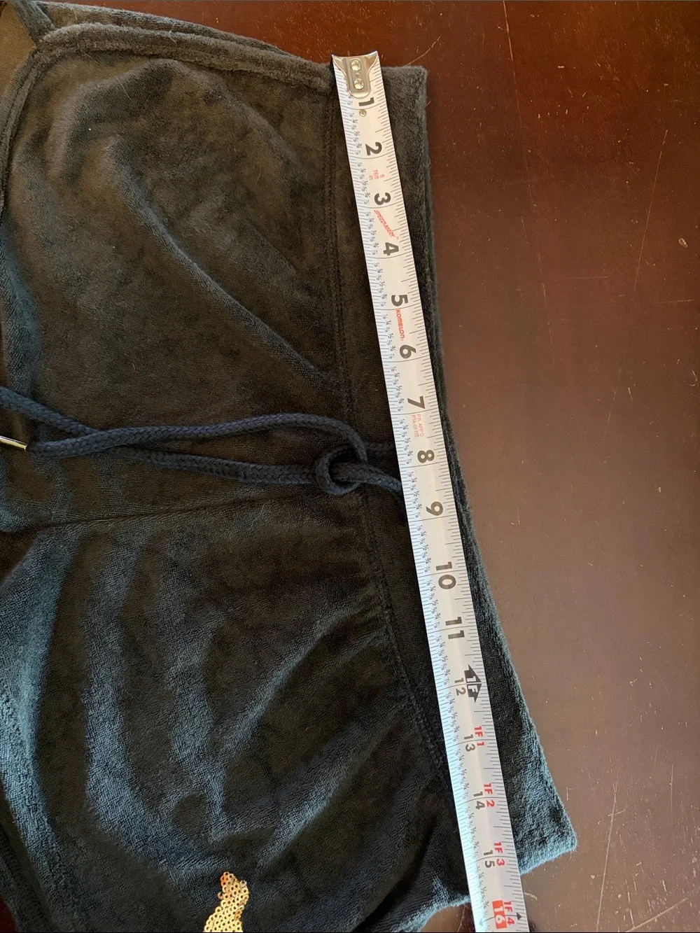 PINK Victoria's Secret Y2K Black Shorts with Gold Logo
